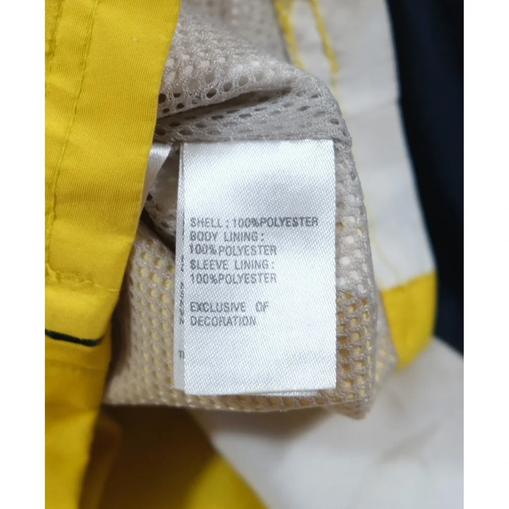 Nike Jacket Kids 4T Yellow Blue White Windbreaker Full Zip Swoosh Logo